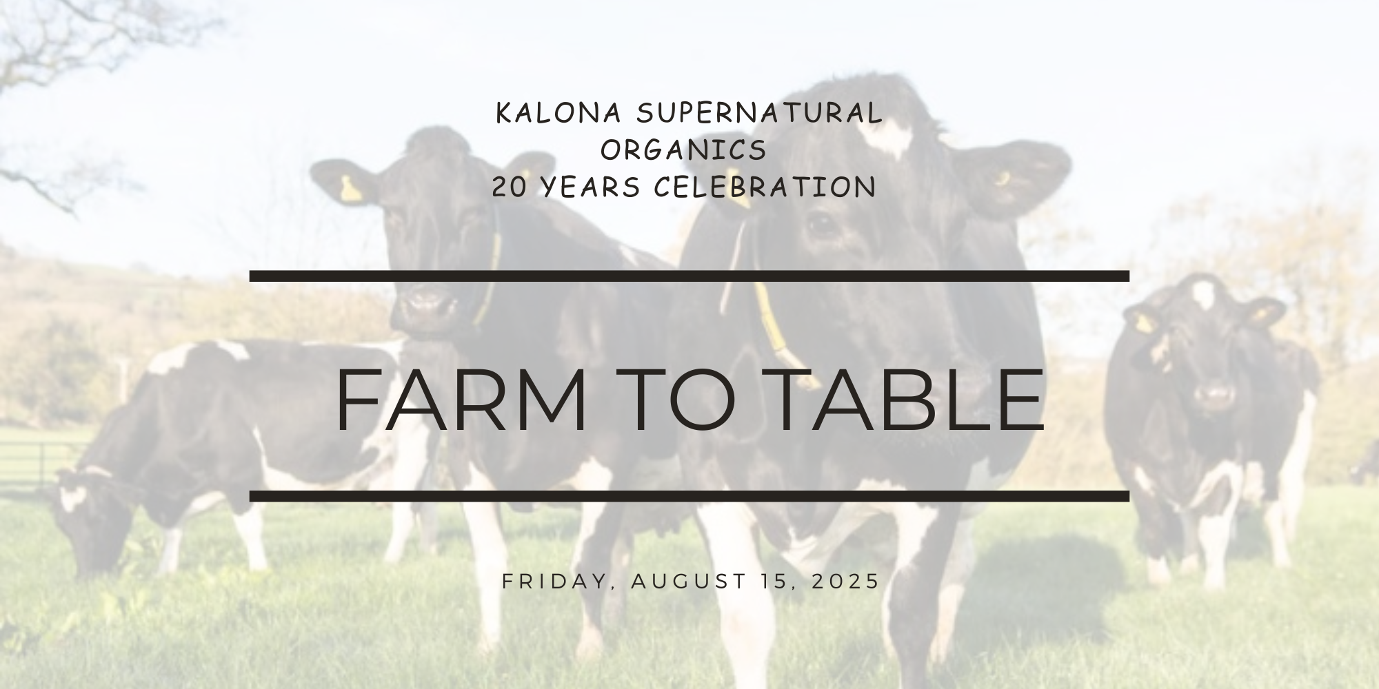 Celebrating 20 Years Kalona SuperNatural with a Farm-to-Table Experience: August 15, 2025