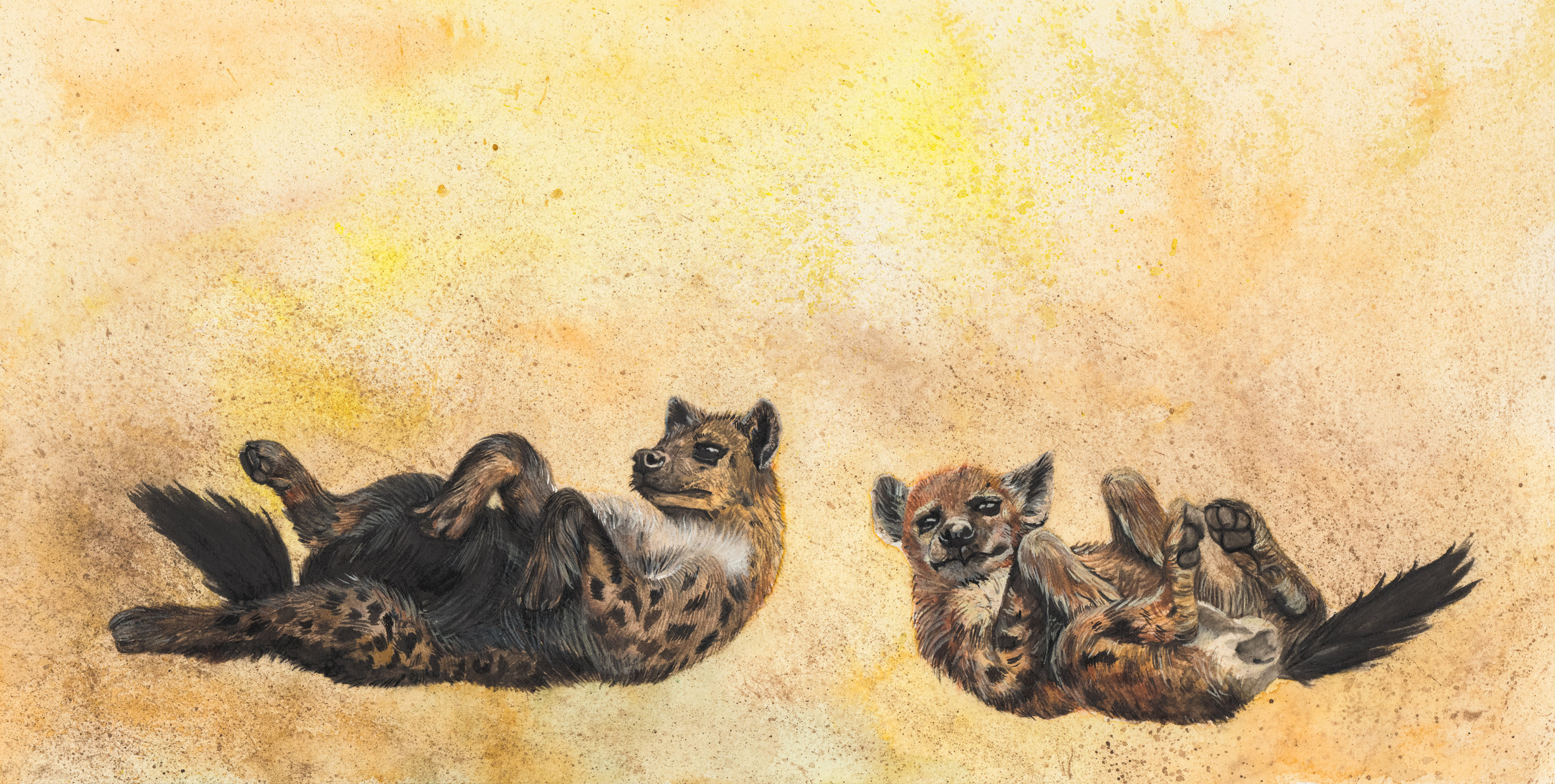 If we were hyenas, Rolling ‘round the dirt, We’d always make each other laugh, Sometimes so much it hurts.