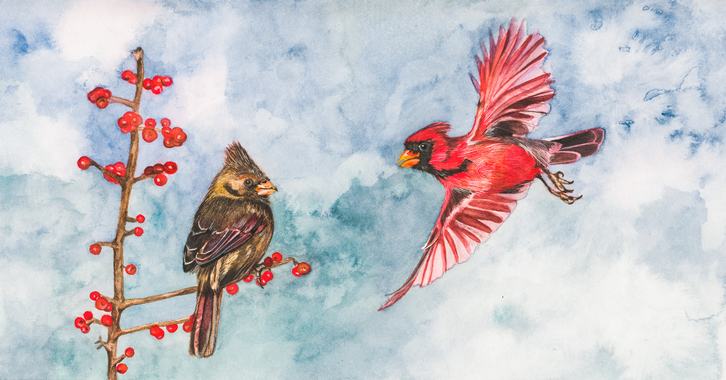 And if we were two birds, Like a cardinal, hawk, or jay, If you ever got lonely, I’d fly to you right away.