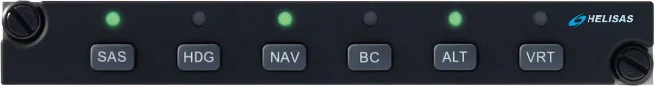 The control panel for HeliSAS Autopilot and Stability Augmentation System is shown above. HeliSAS is a unique helicopter autopilot system that sets a new standard for helicopter safety and productivity.