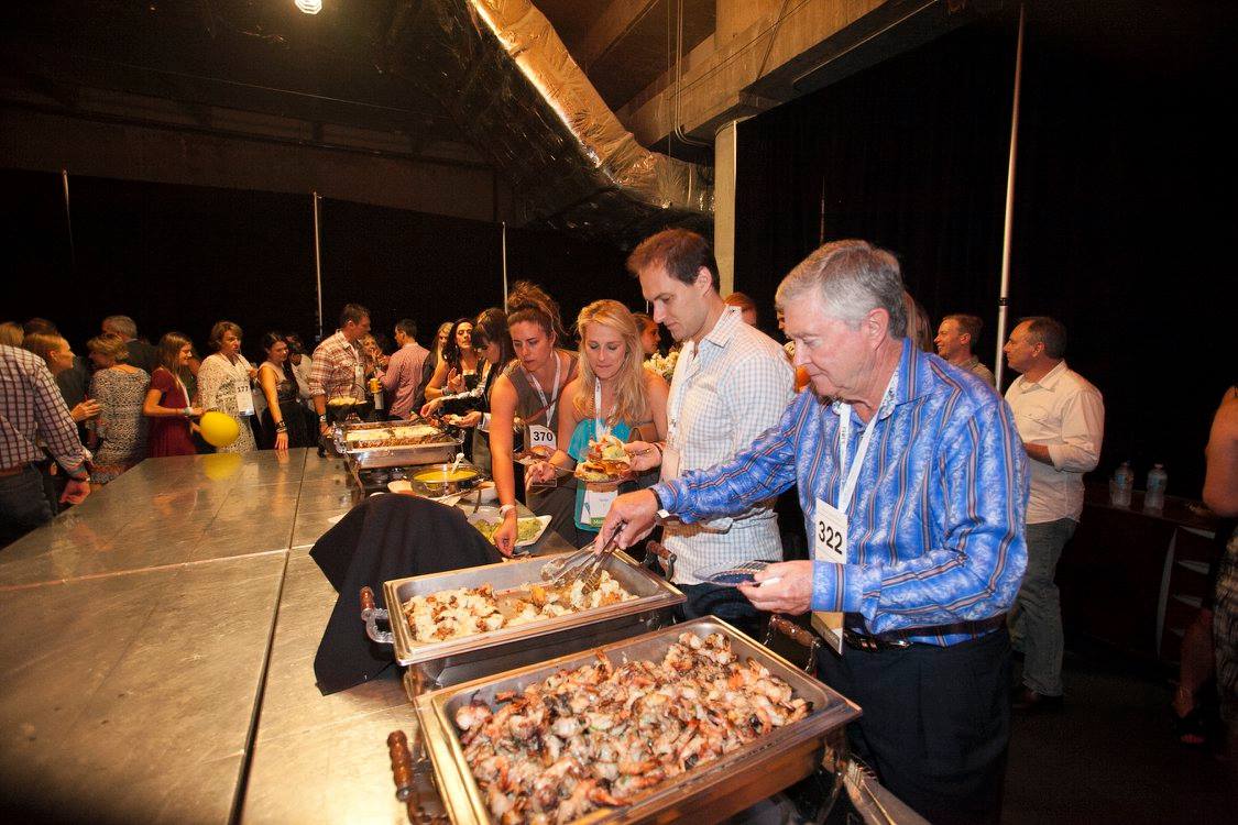  Attendees enjoying the food at the Give Hope after party, backstage at The Moody Theatre at ACL-Live 