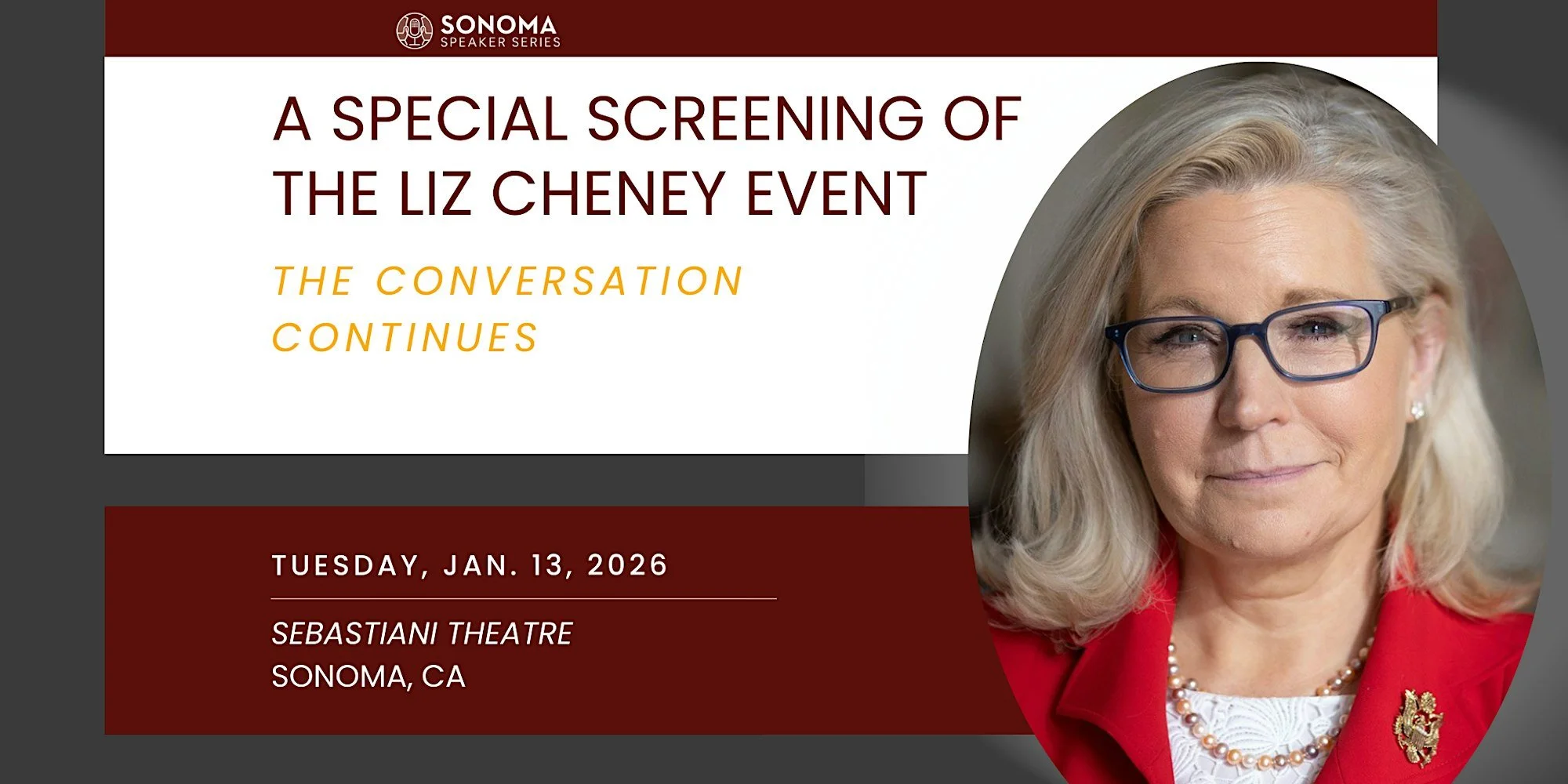 The Conversation Continues, a screening of the recorded In Conversation with Liz Cheney 