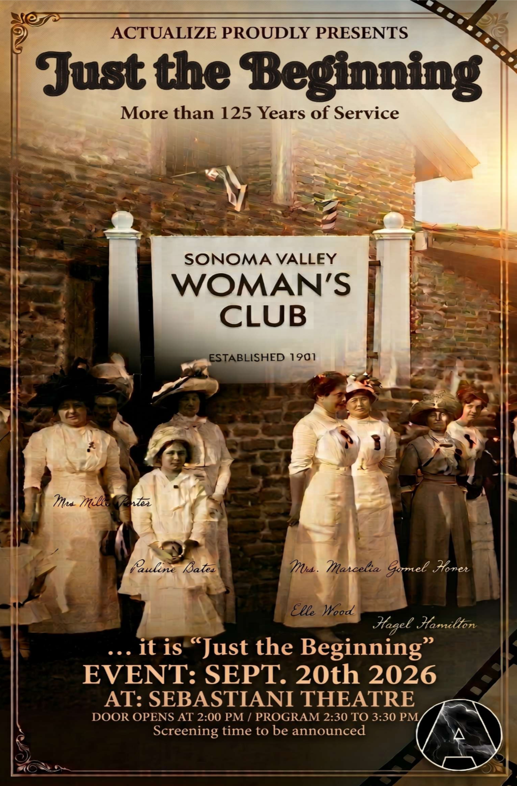 Just The Beginning: Presented By The Sonoma Valley Woman's Club