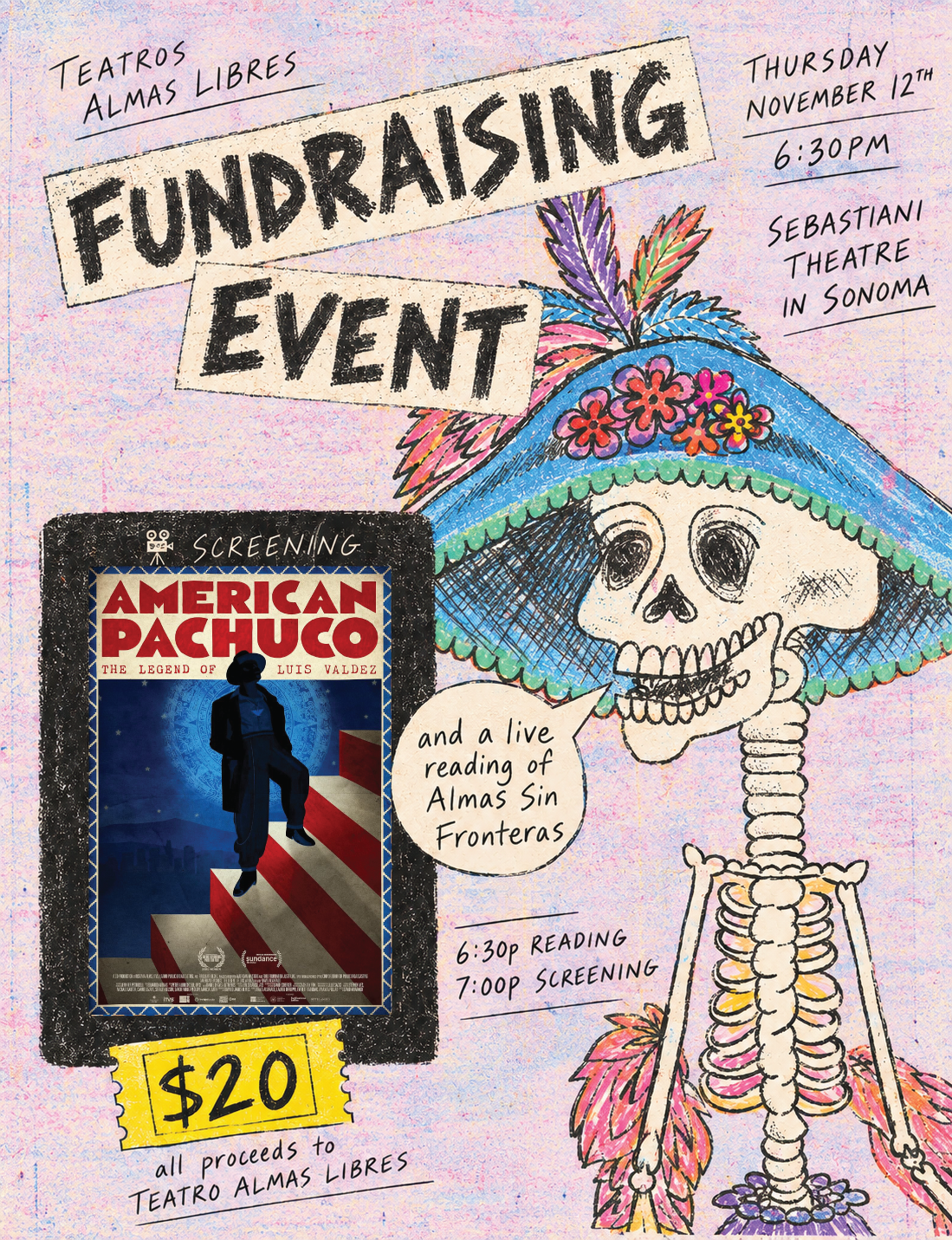 Teatros Alamas Libres Fundraising Event Featuring: A Screening Of American Pachuco