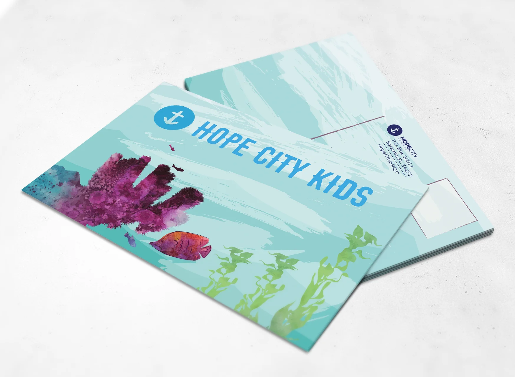 Hope City Kids Children's Ministry Postcard Design
