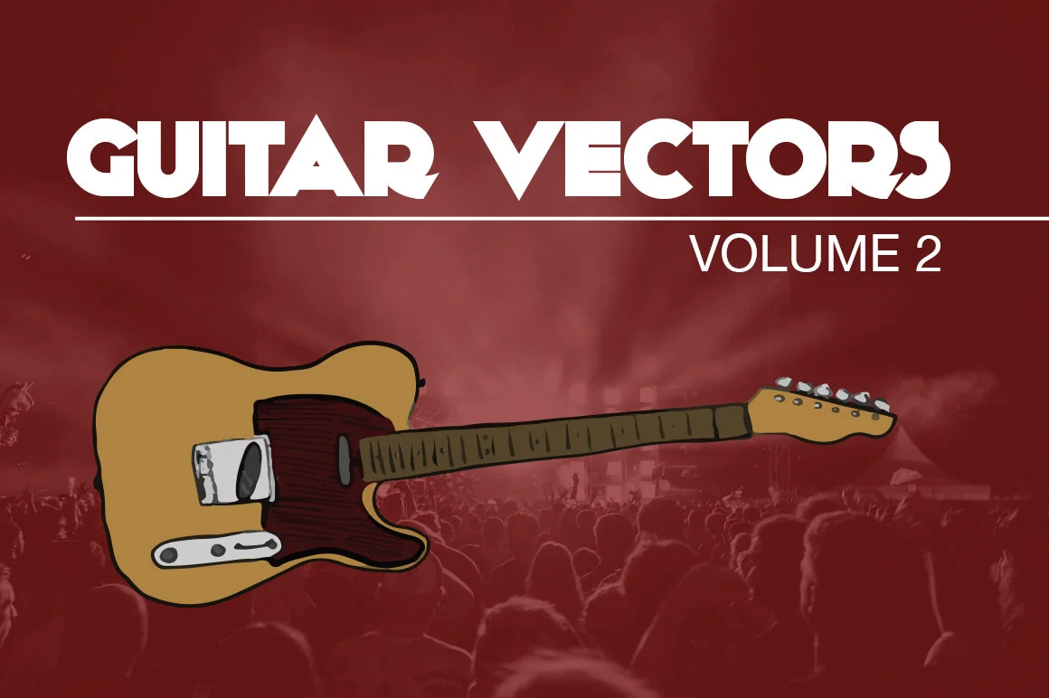 Rock and Roll Guitar Vectors Vol2