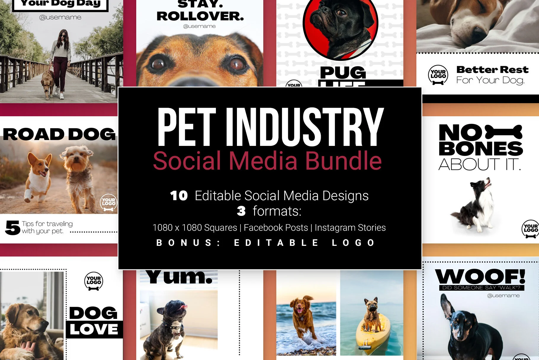 Pet Social Media Canva Templates