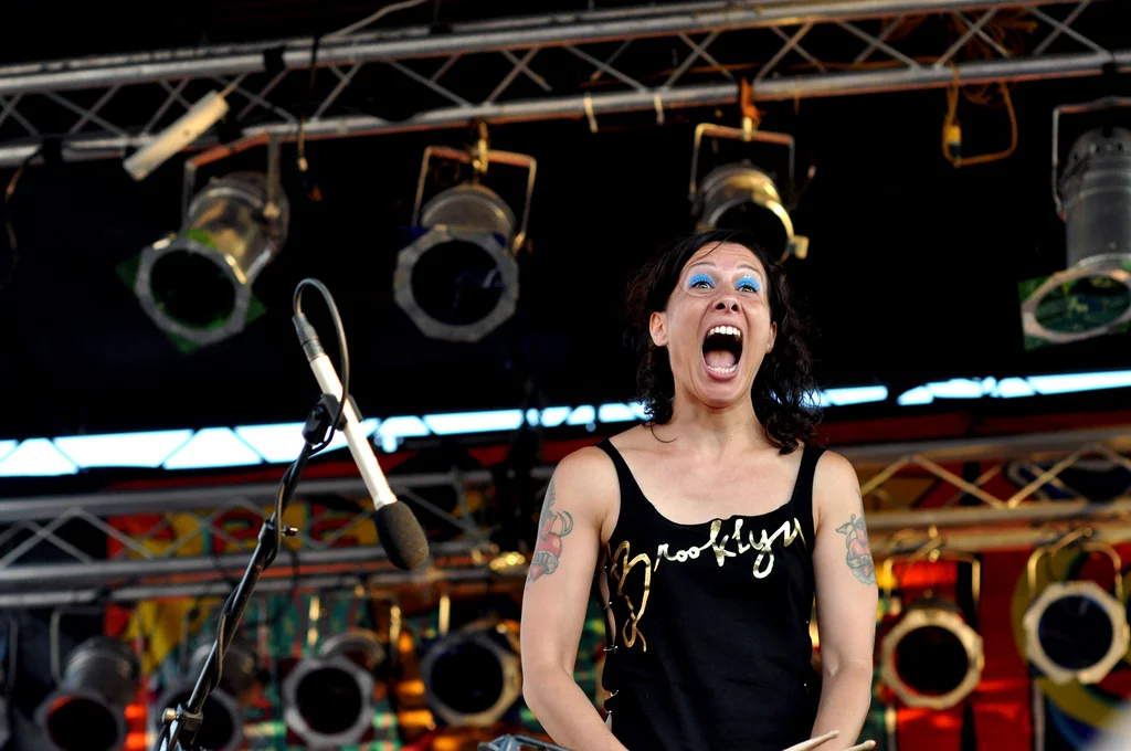 Matt & Kim during the 10th annual Village Voice Siren Festival