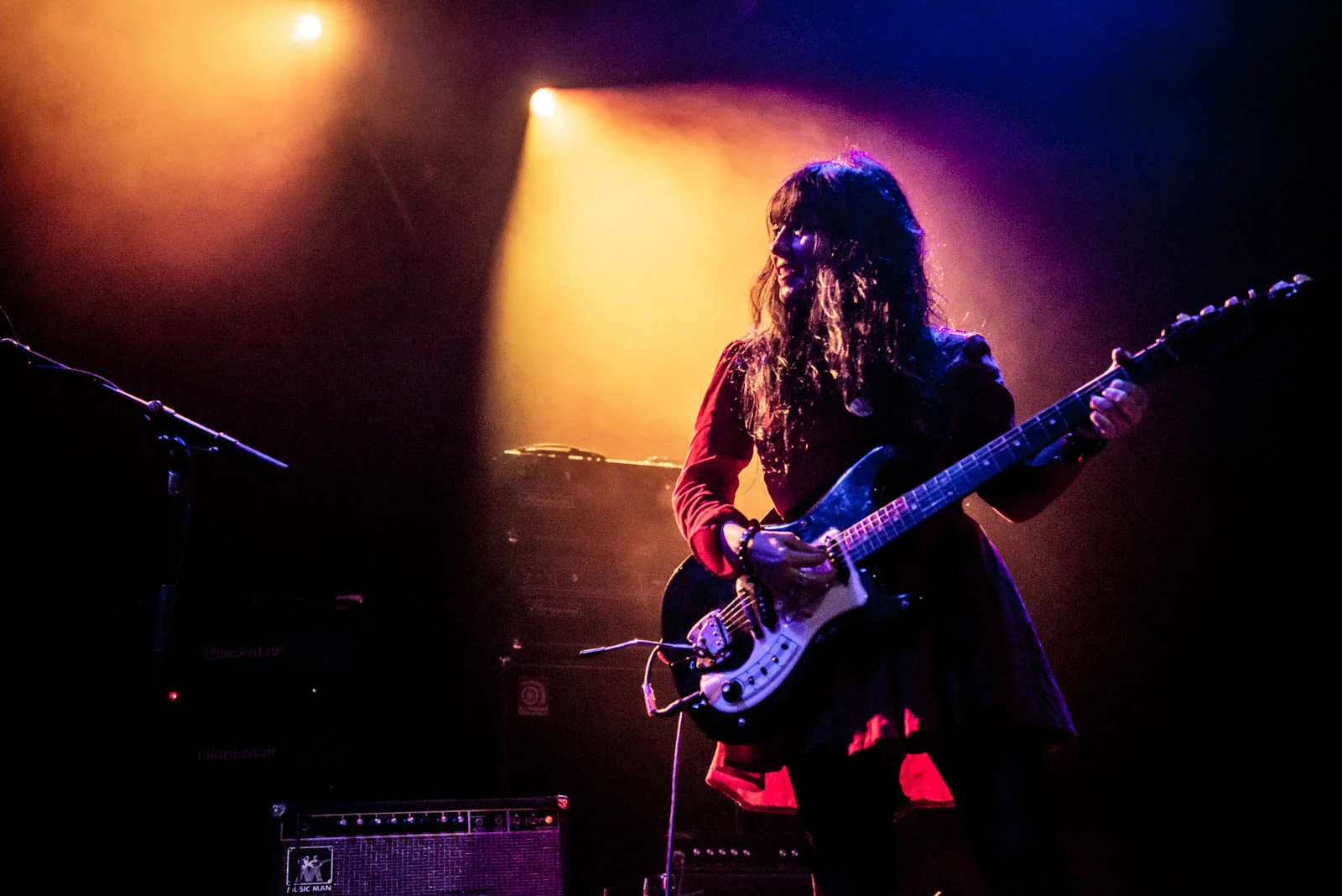 Bonnie Bloomgarden of Death Valley Girls performing at Brooklyn Steel on Thursday, April 12, 2018.