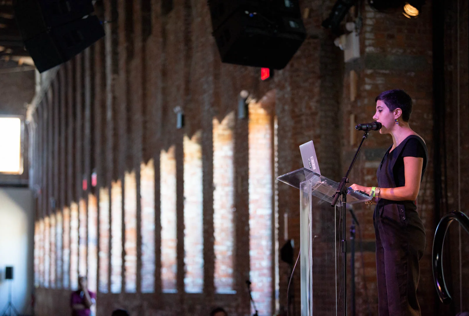 Morehshin Allahyari during Software for Artists Day at Pioneer Works (July 7, 2018)