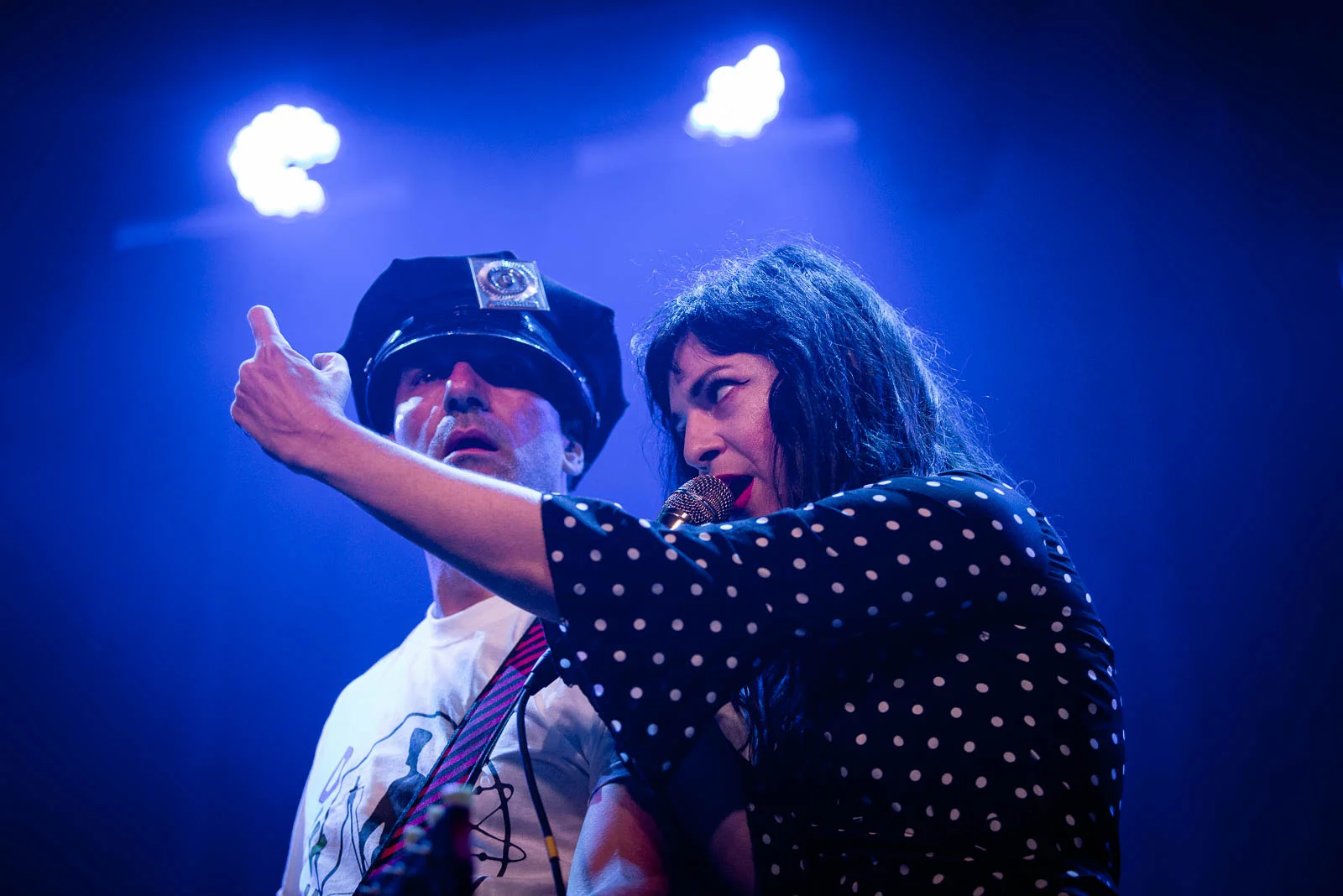 Oren Bloedow and Jennifer Charles of Elysian Fields performing at Brooklyn Steel on Sunday, September 16, 2018.