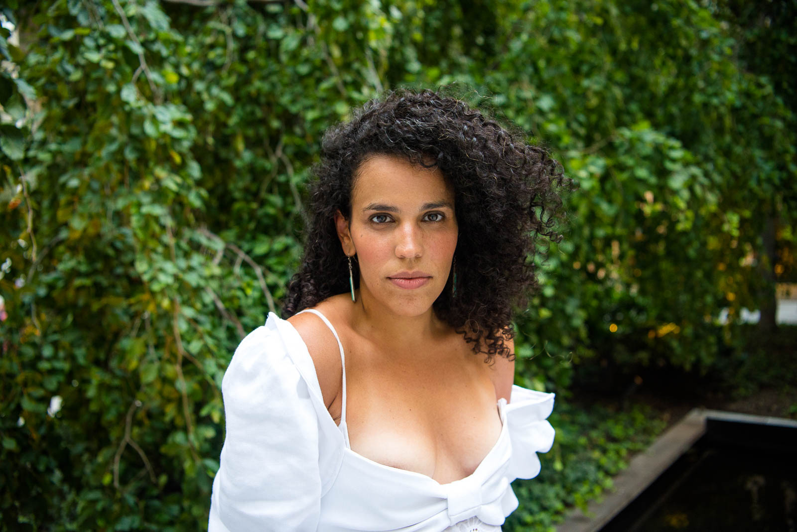 Xenia Rubinos after her performance in MoMA’s sculpture garden on Thursday, August 8, 2018.