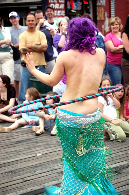 A photo of a Mermaid Parade participant during the annual Mermaid Parade on Saturday, June 24, 2006.