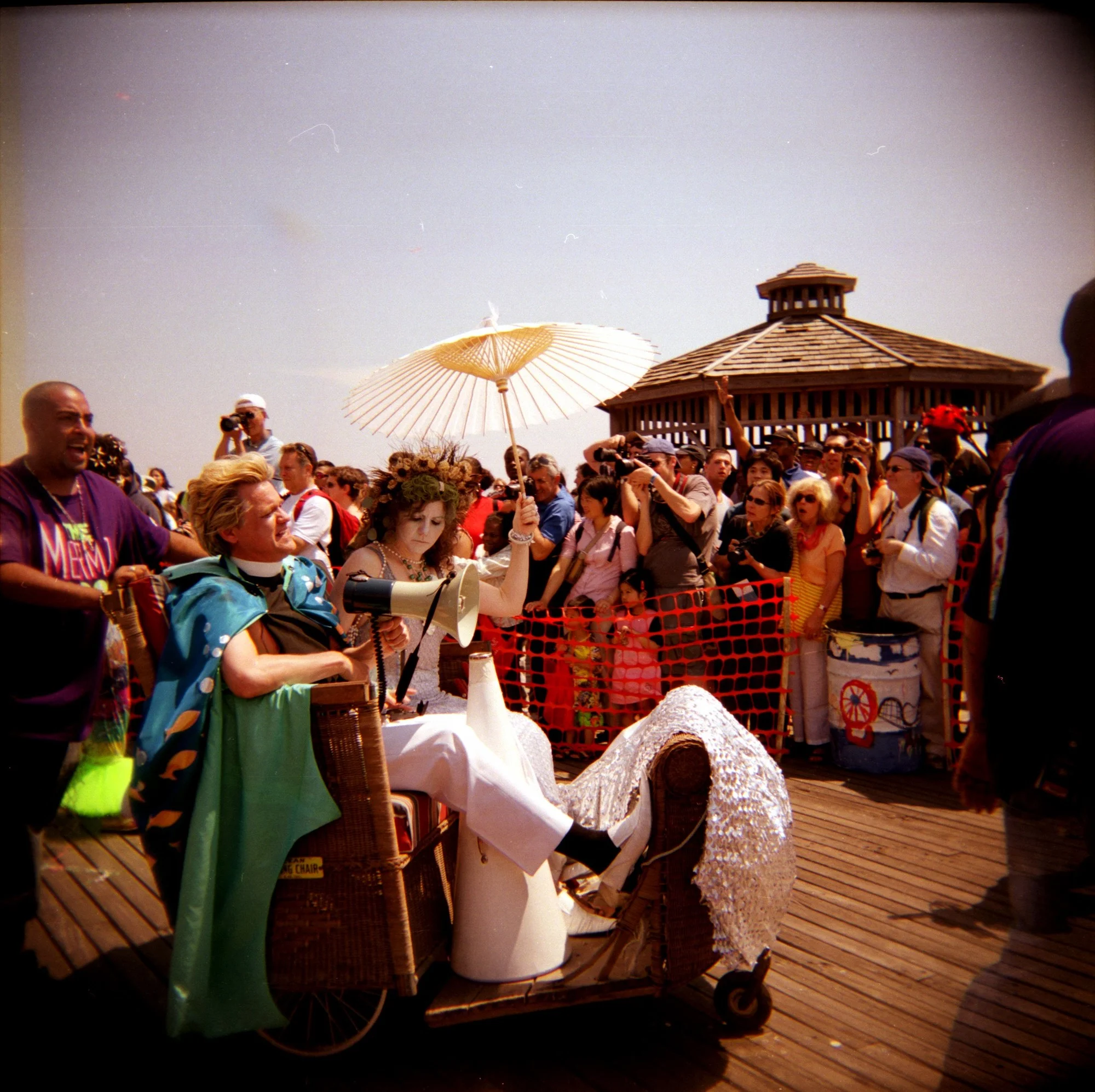 Reverend Billy and Savitri D during the Mermaid Parade on Saturday, June 21, 2008.