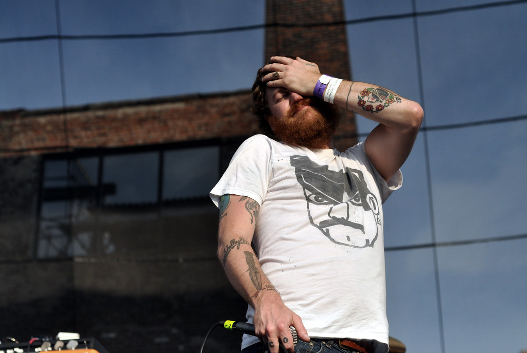 Spencer Moody of the Murder City Devils performing at the Williamsburg Waterfront on Sunday, July 18, 2010.