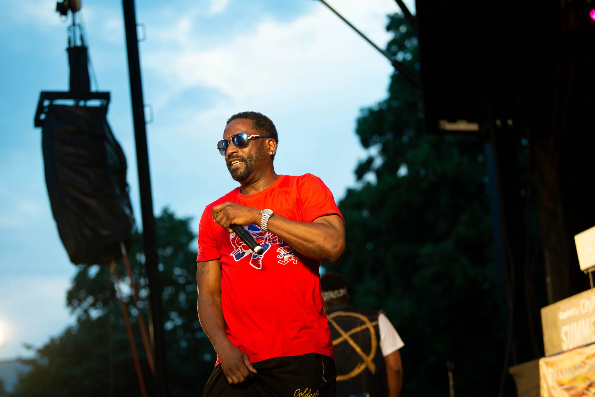Prince Po performs with Pharoahe Monch at Herbert Von King Park on Thursday, June 20, 2019.