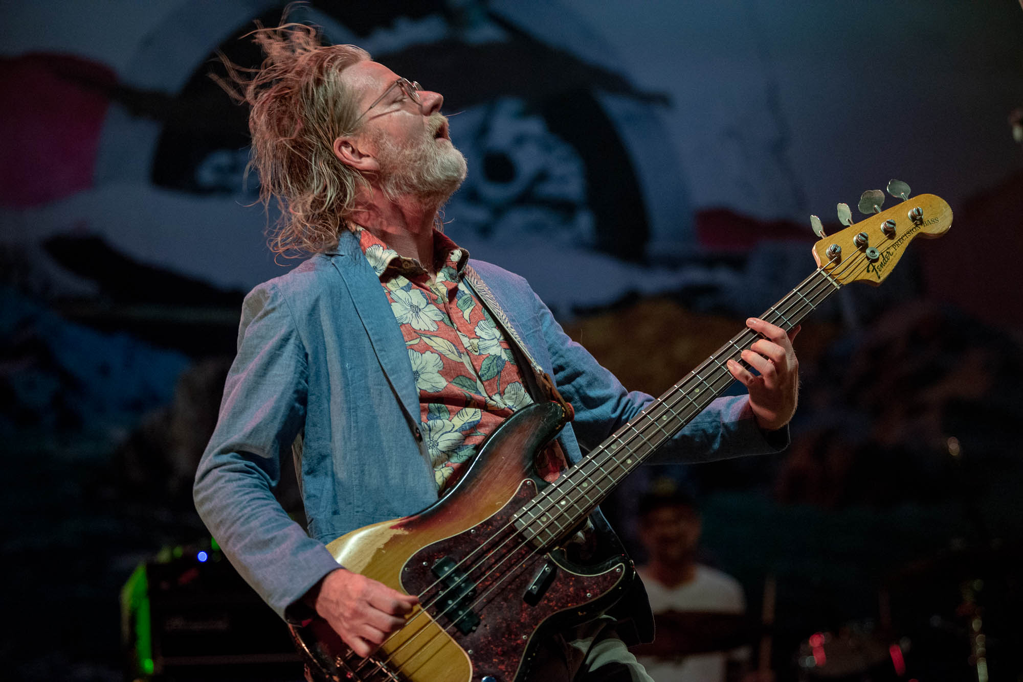 Brendan Canning of Broken Social Scene during their performance at BRIC Celebrate Brooklyn! at Prospect Park Bandshell on Thursday, July 25, 2019.