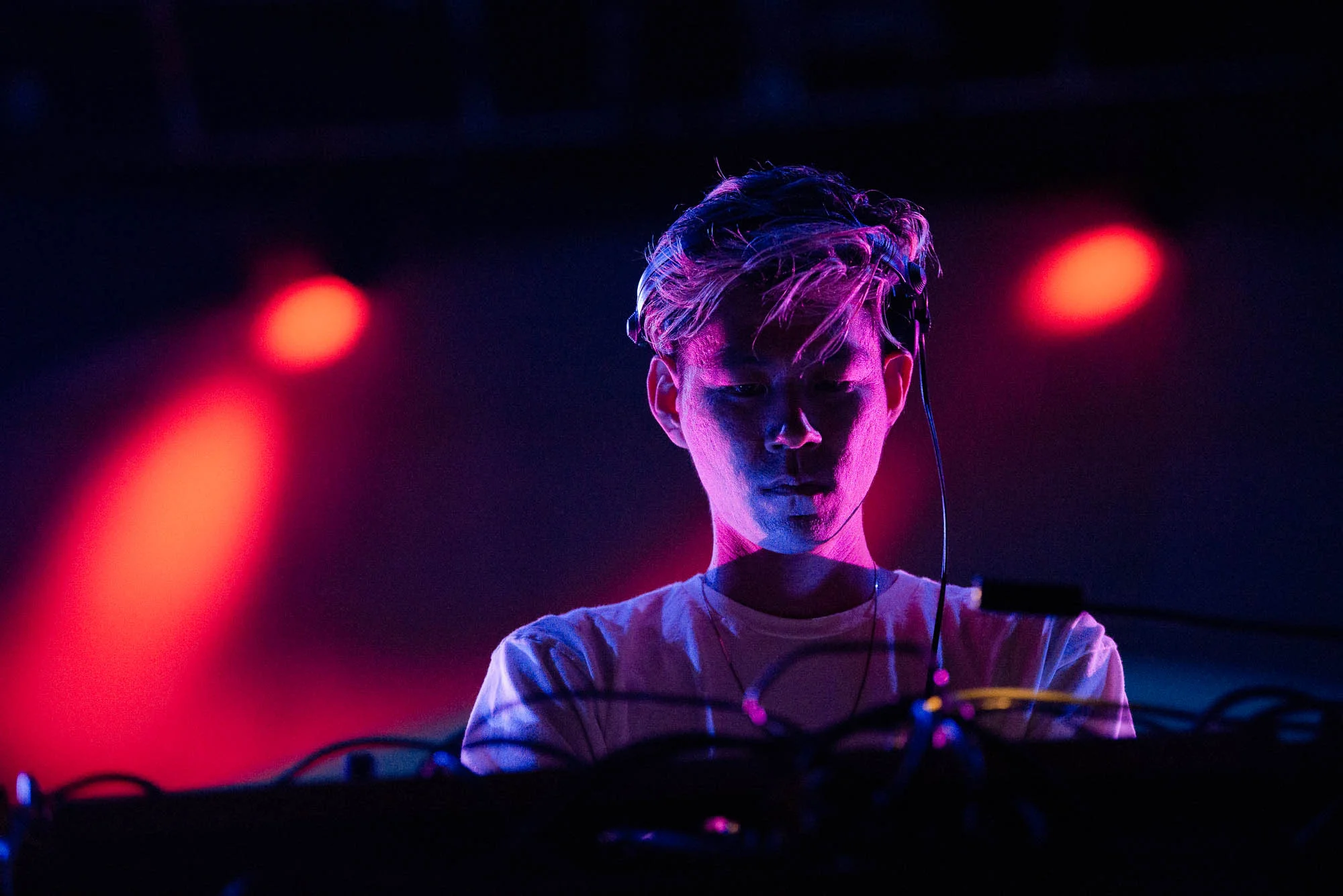 Nosaj Thing during his DJ set at BRIC Celebrate Brooklyn! Festival at Prospect Park Bandshell on Friday, August 2, 2019.