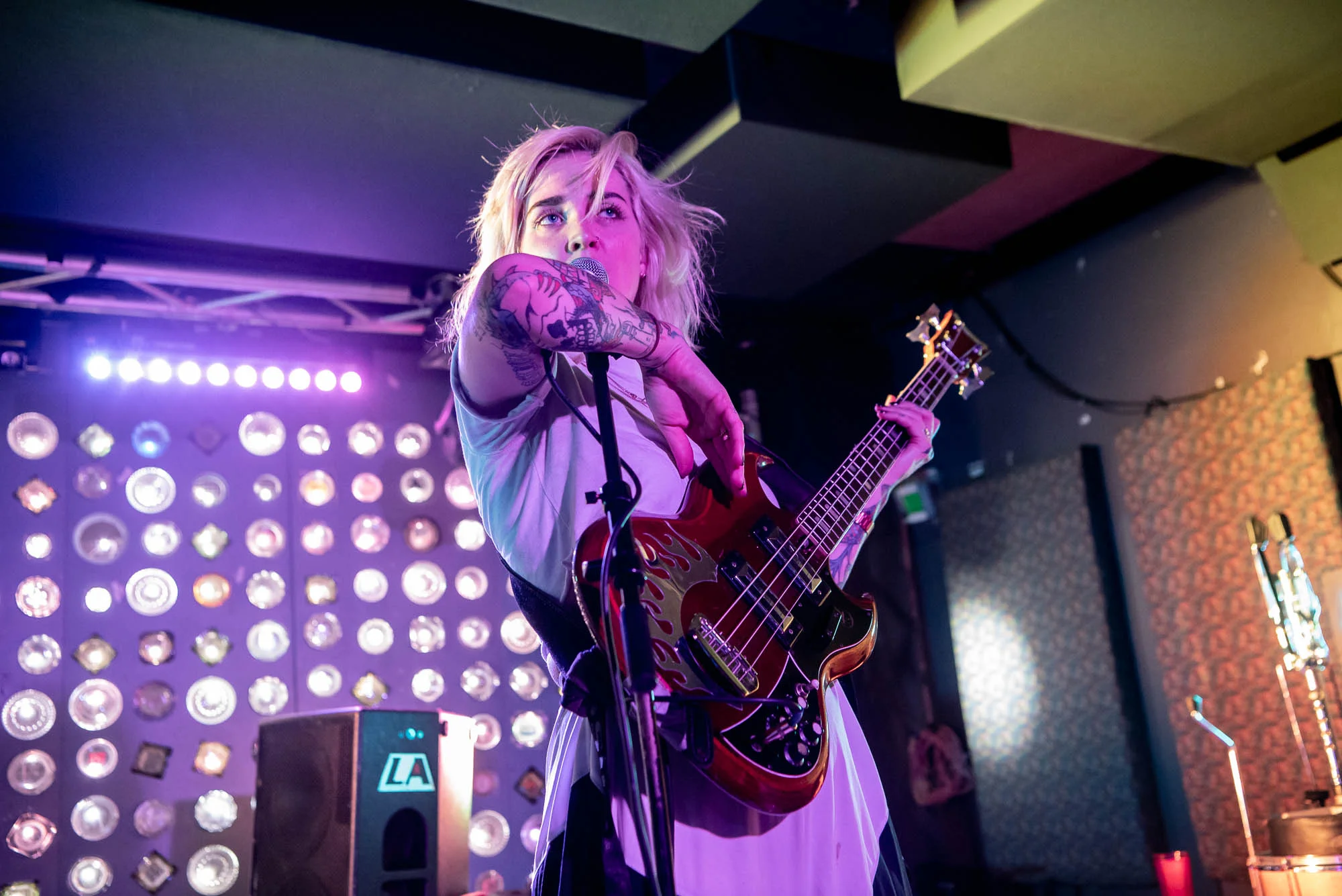 Emily Kempf of Dehd during their set at the Fire Talk Records’ 10th Anniversary show at Baby’s All Right on Thursday, September 5, 2019.