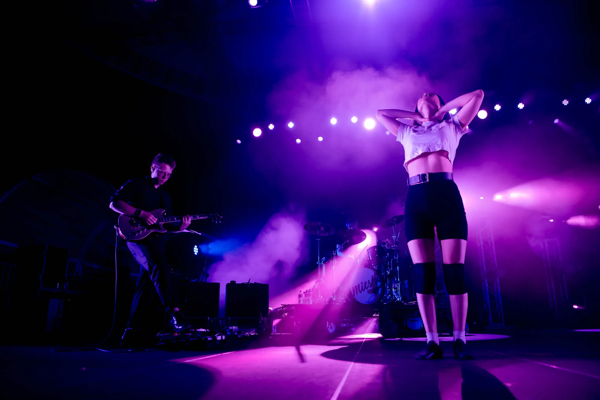 Mitski performing at Rumsey Playfield in Central Park on Saturday, September 7, 2019.