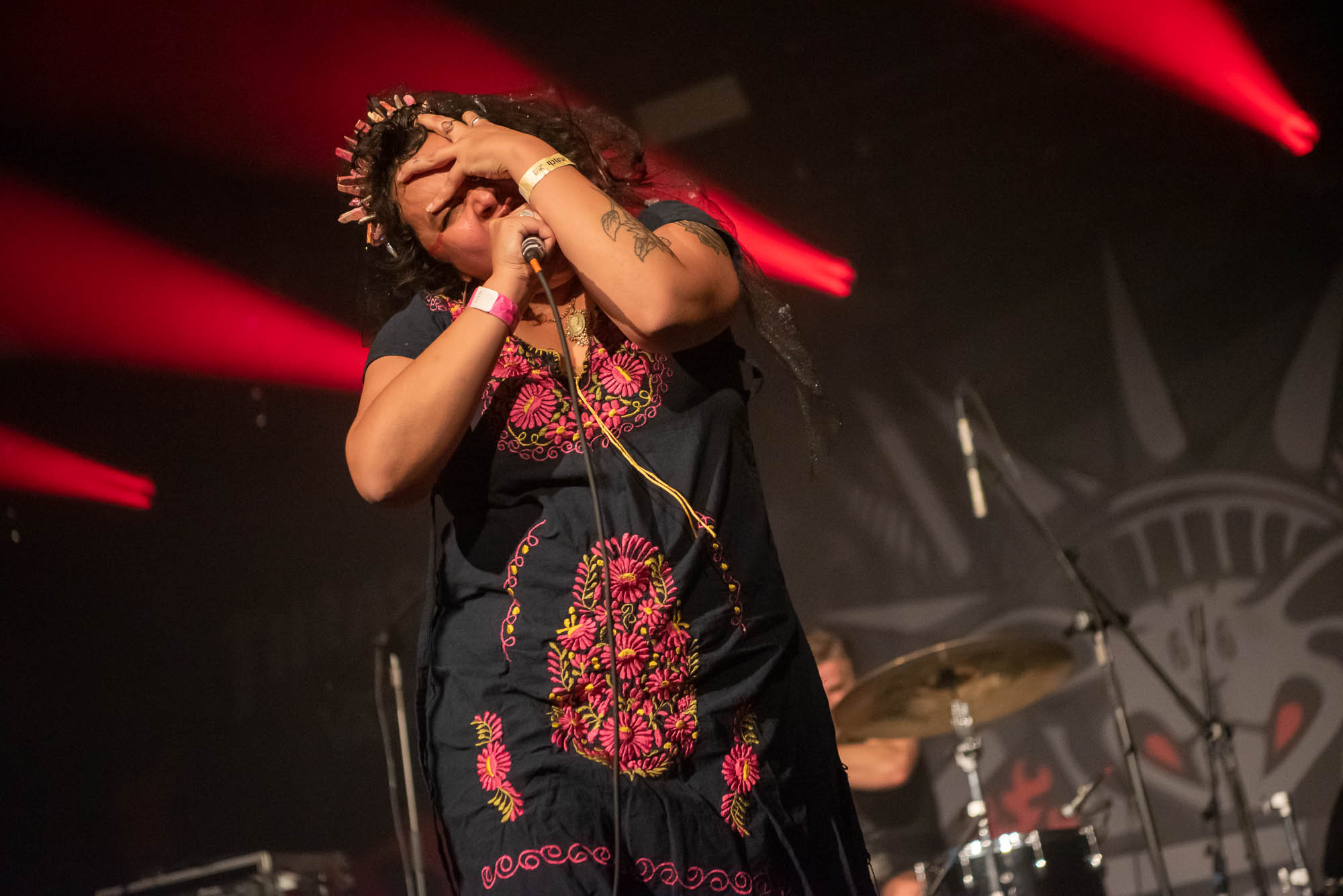 Victoria Ruiz of Downtown Boys during Thrasher Death Match on Saturday, October 5, 2019.