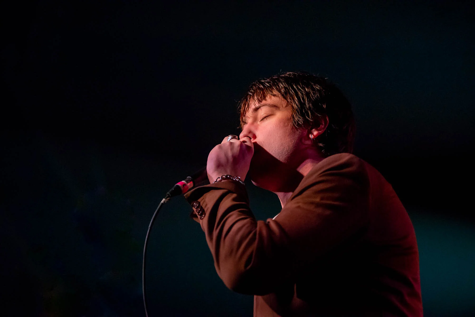 Elias Bender Rønnenfelt of Iceage during their set at OctFest on Saturday, October 19, 2019.