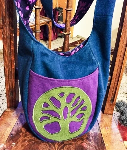 Tree of Life Appliqued Bag