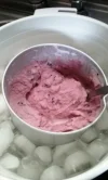In this batch, we added black raspberries. Yummy!
