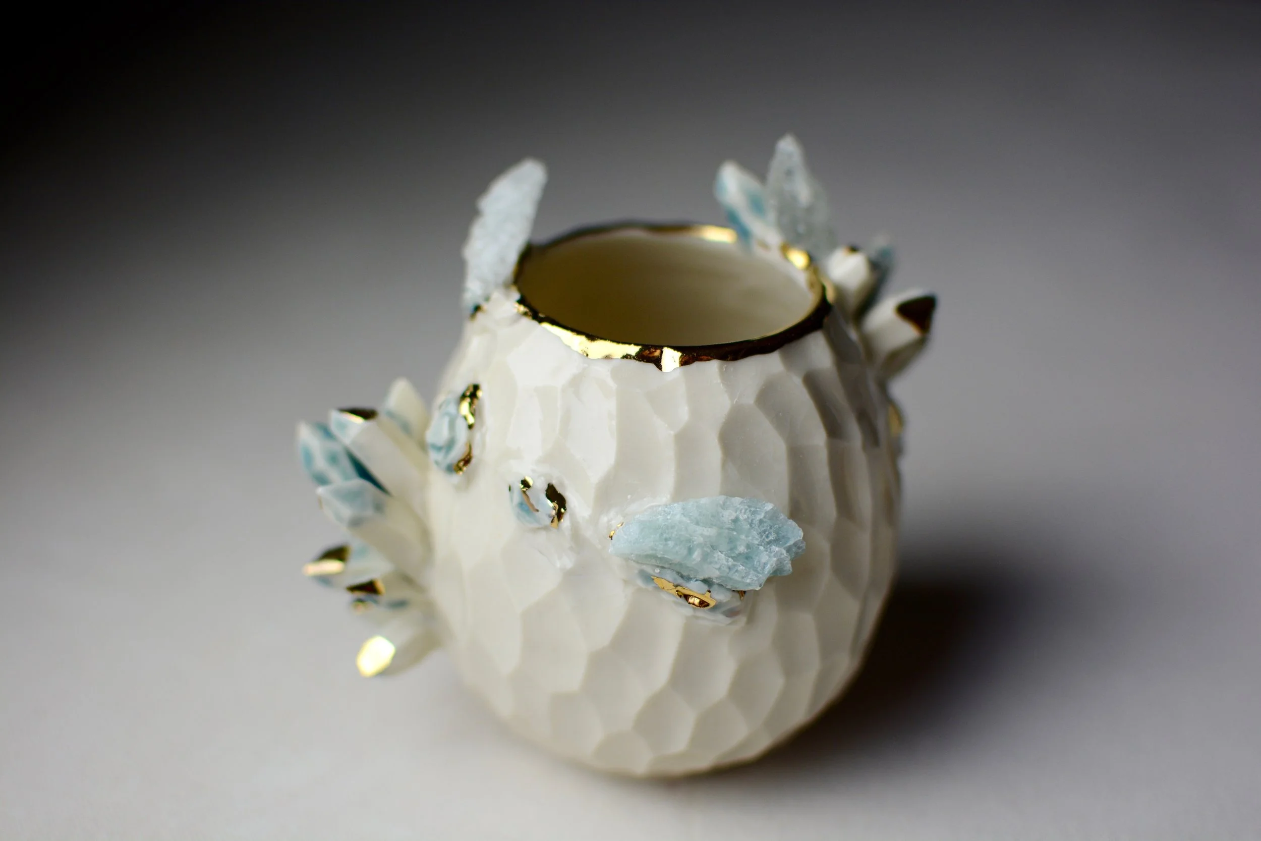 Aquamarine pieces bring a sense clarity to the mind which allows one to speak openly and truthfully. 