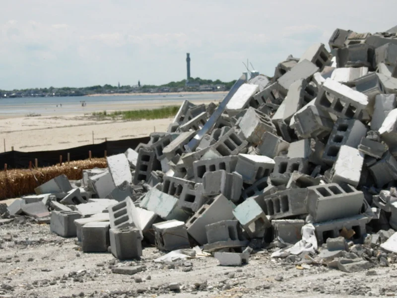 Demolition provides an opportunity to sort materials for repurposing. 