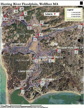 This map identifies roadway culverts we are studying, in the flood plain.