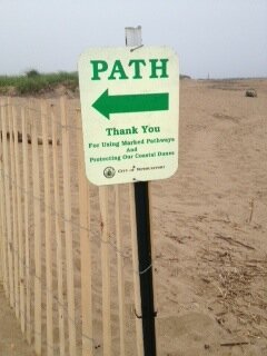  Signage posted to protect restoration project 