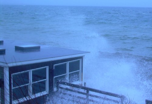  Storms would often bring seawater crashing into the restaurant’s dining room 