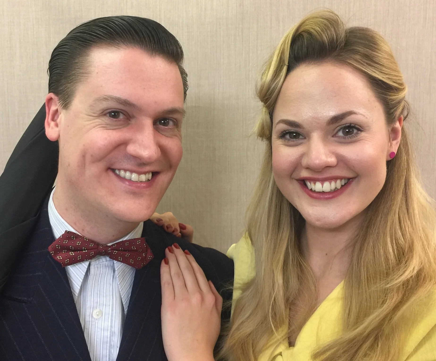 Will and Anneka take a break from rehearsal for a quick picture!