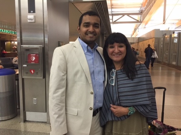 My fellow passenger on the flight to North Carolina. Photo ©2016 Sandra Cisneros