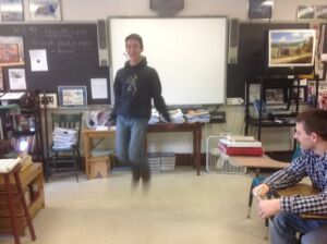 Garrett jumps rope with cowboy boots!
