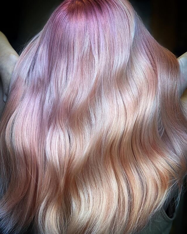Look at this gorgeous color my husband created 😍 @hairhubby using GuyTang #Mydentity shades Naked Blush 9 and Naked 10. Treated with @olaplex every step of the way 💗