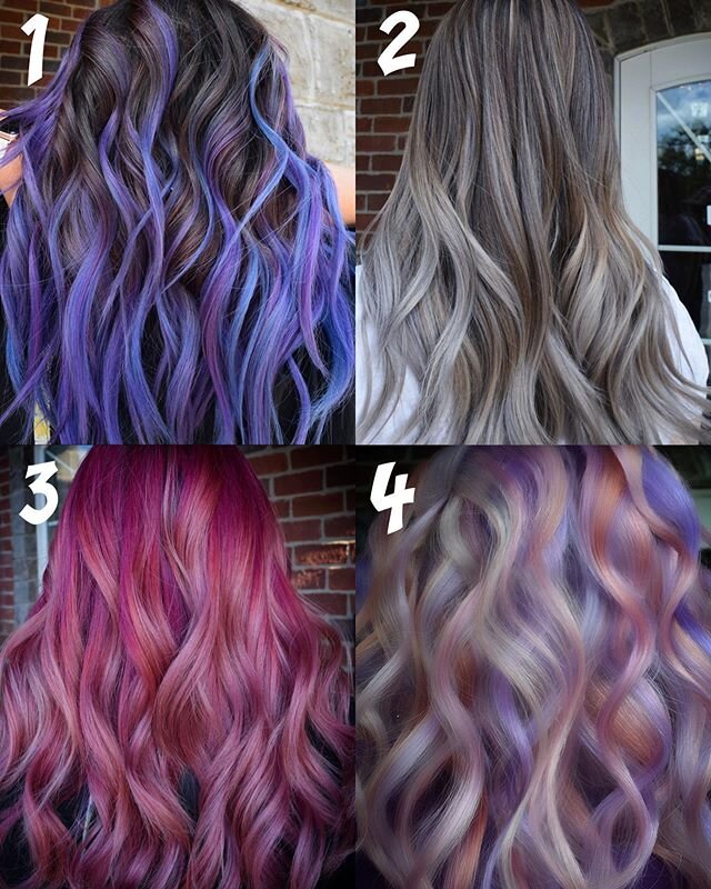 *Comment below* 1️⃣, 2️⃣, 3️⃣, or 4️⃣? 🤔
❤️💙💛🧡💗💜💚❤️💙💛🧡💗💜💚 All looks were created using @guytang_mydentity color and @olaplex products. Which one of these looks is your favorite? 😍