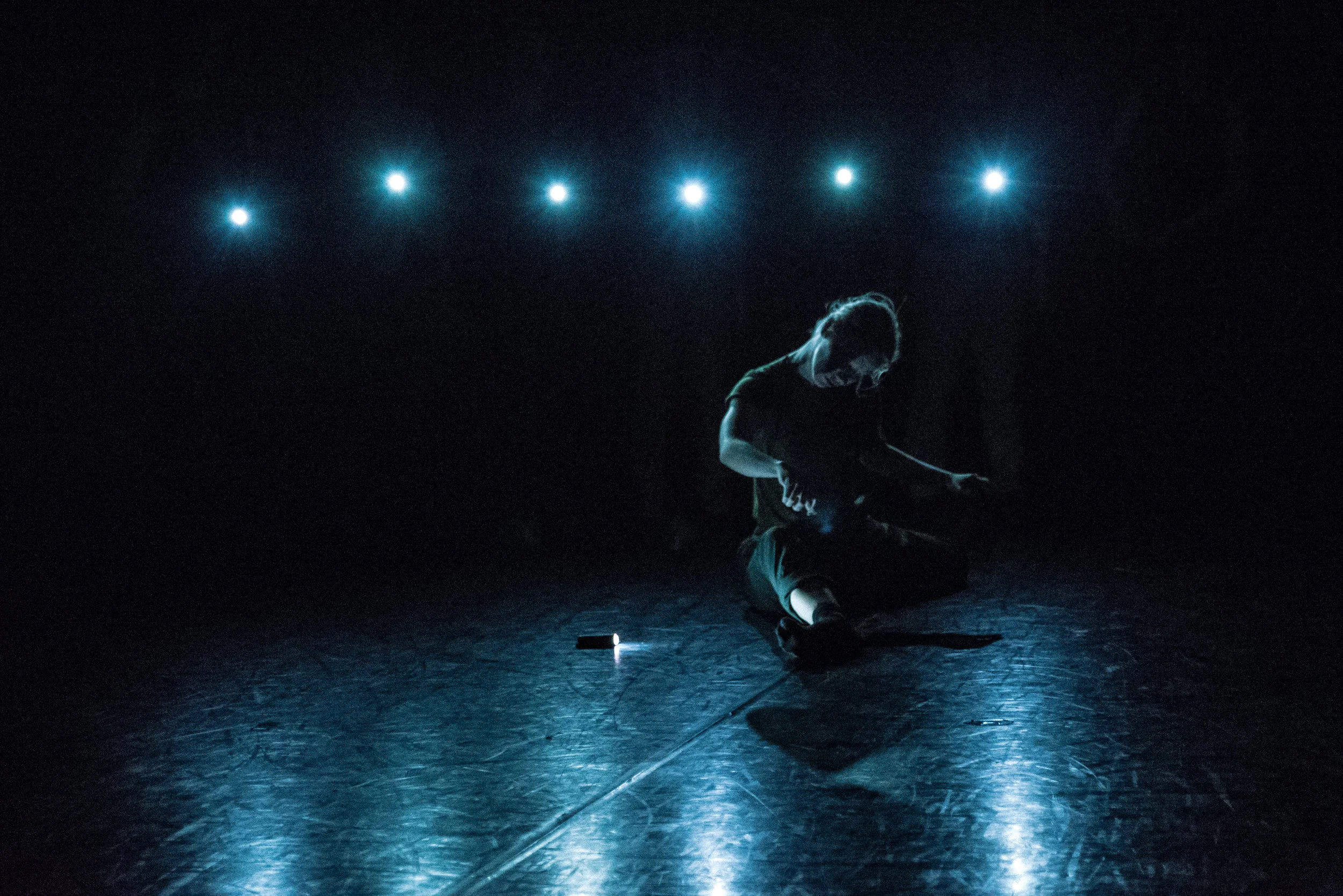 Deimos X Phobos, a work is based on the characters from Greek mythology, the sons of Aphrodite, Deimos (representation of Fear) and Phobos (representation of Terror). The dancers explored the physical, psychological and emotional effects of fear of such discomposure. Dana MacDonald Photo by Francesca Chudnoff