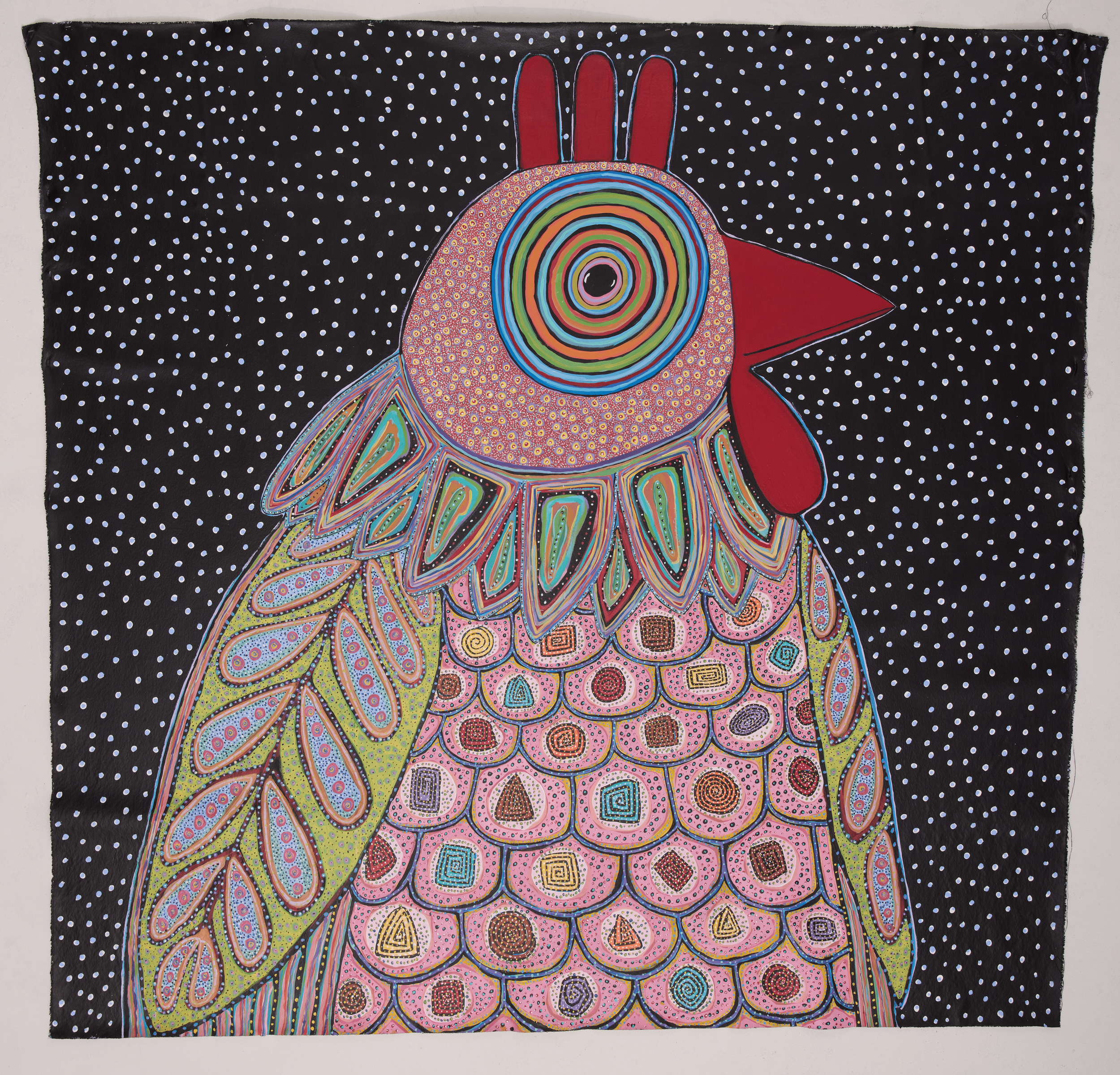  Acrylic on Unstretched Canvas, 2025, 75” x 79” 