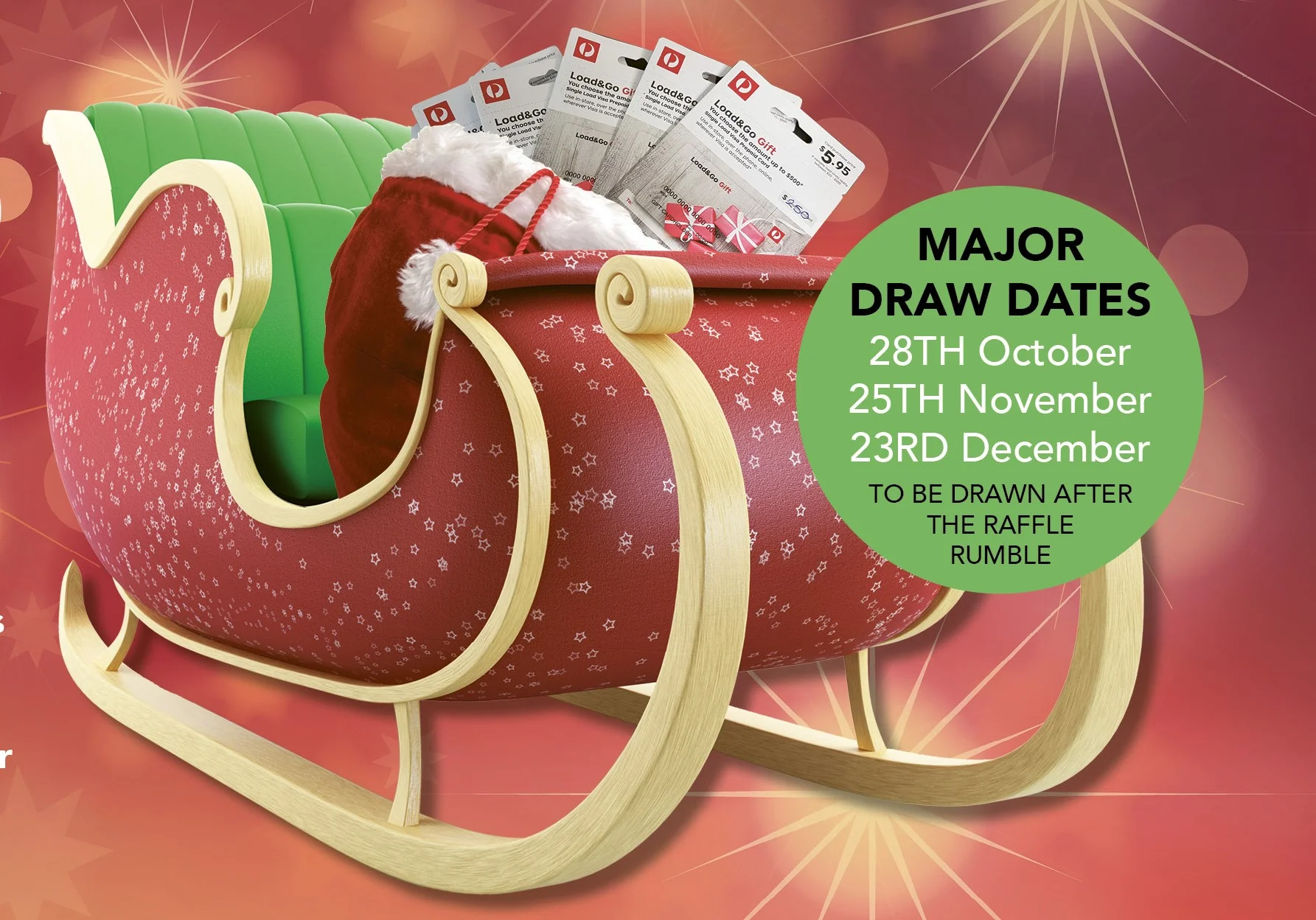 WEEKLY DRAW Santa's Stashed up Sleigh 