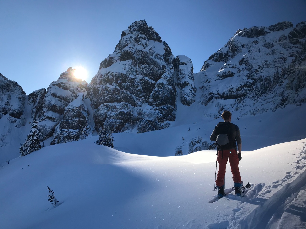 Nick approaches Ledge Basin