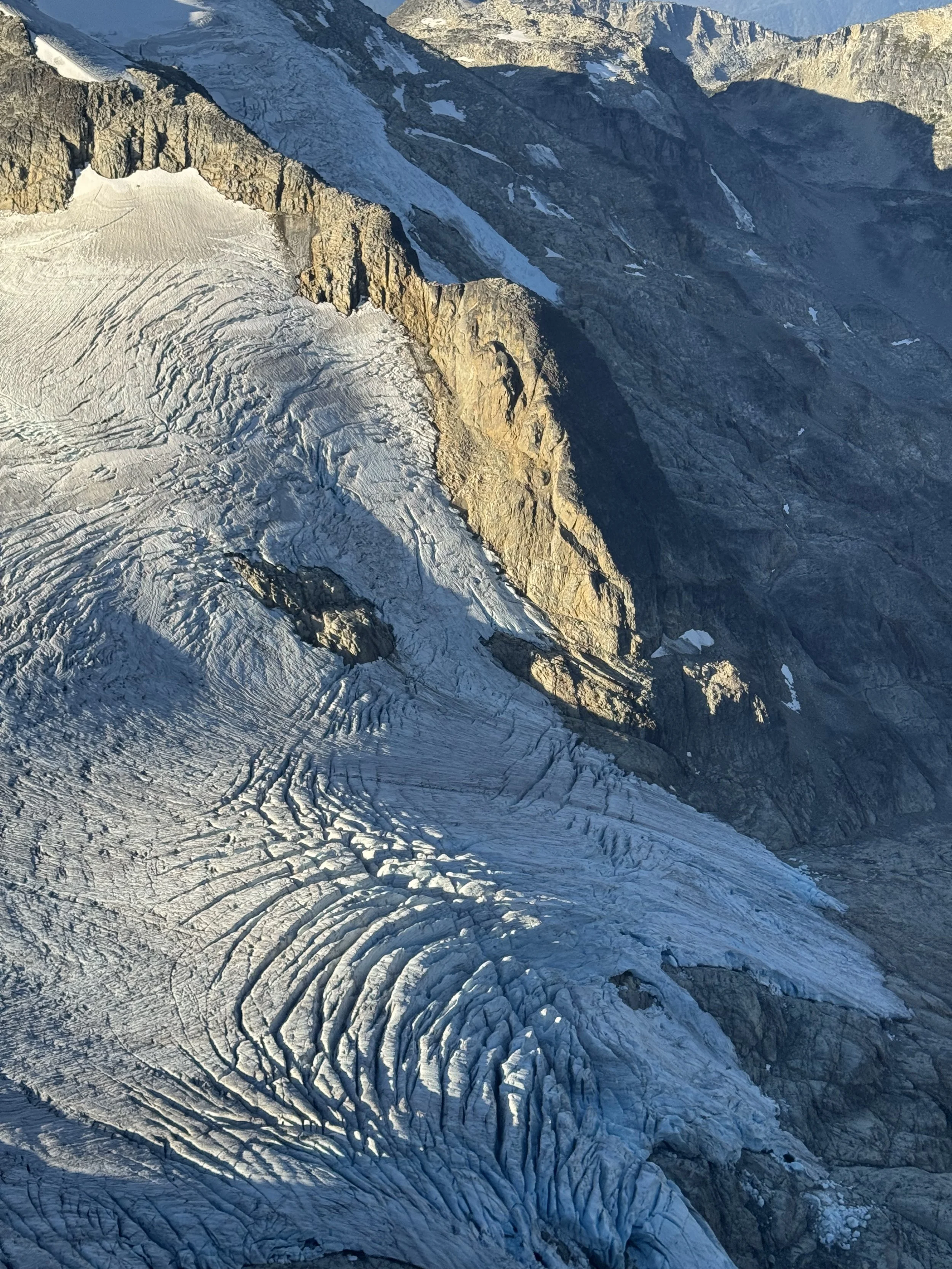 Matier Glacier lower right icefall access