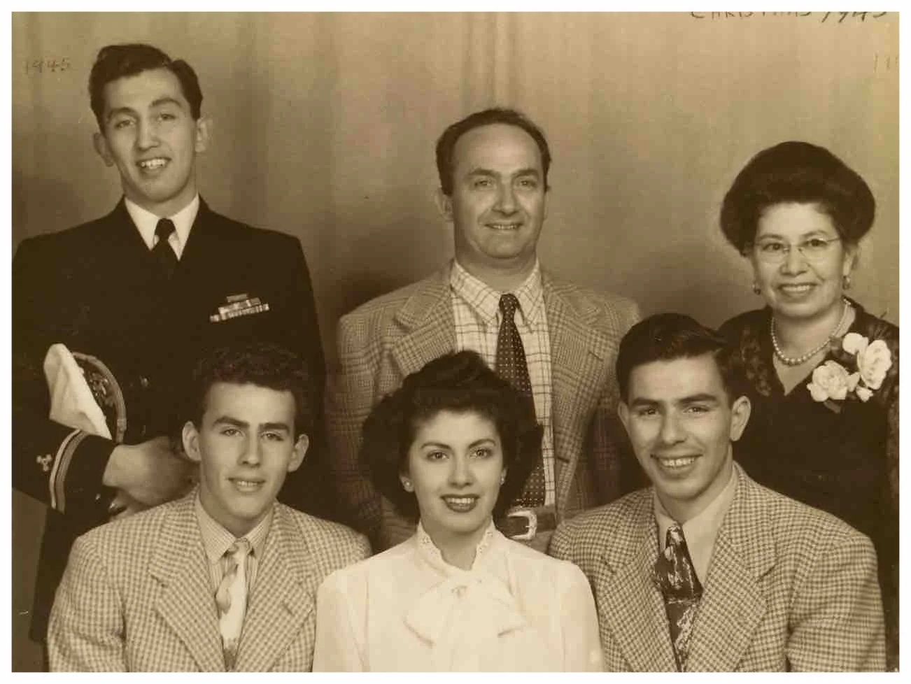 Christmas 1945 (Jose and Maria Gargiulo upper right. Frank Gargiulo, bottom left)