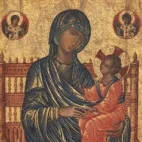 Photo:  Enthroned Madonna and Child, Byzantine 13th Century, Courtesy National Gallery of Art, Washington