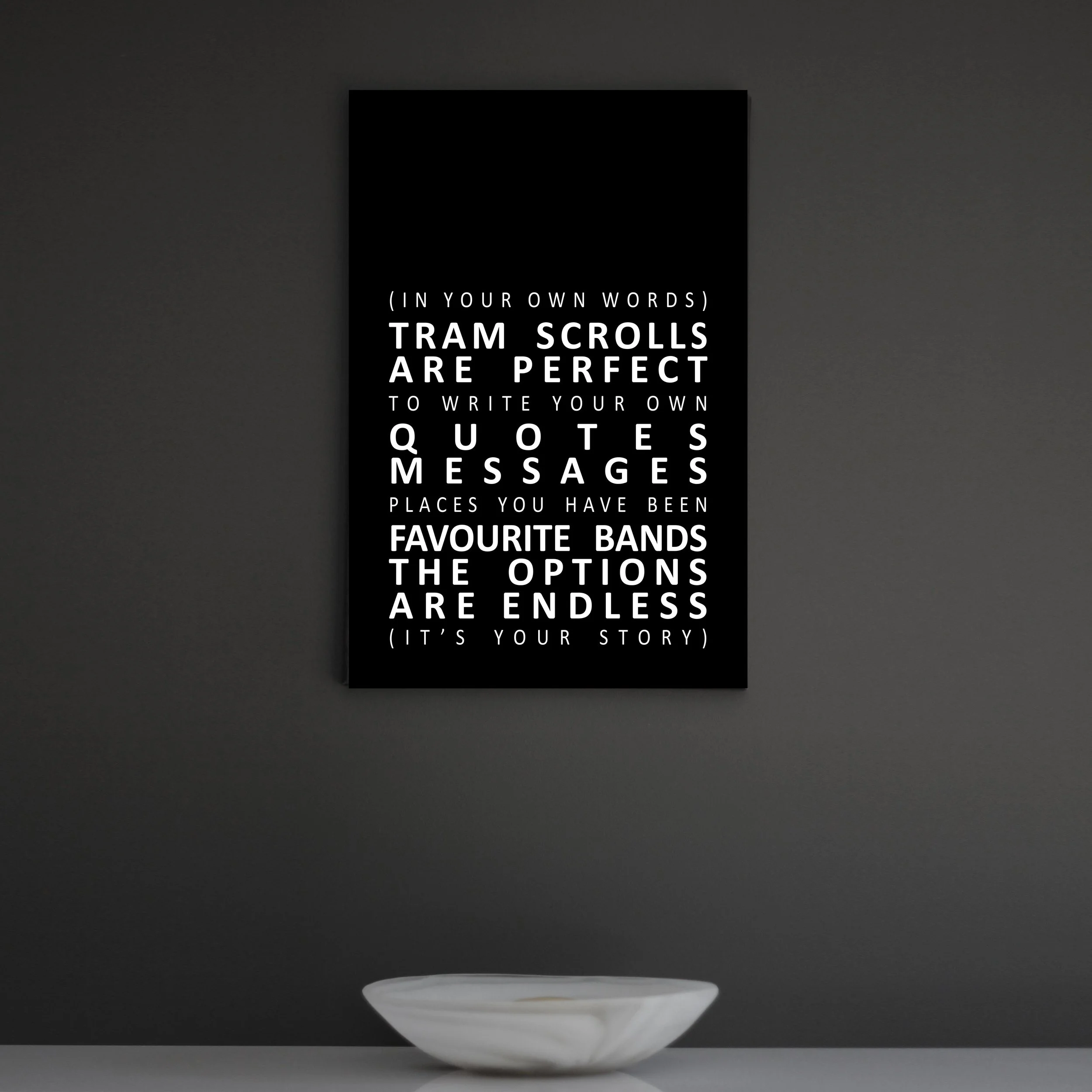 "In Your Own Words" Personalised Canvas
