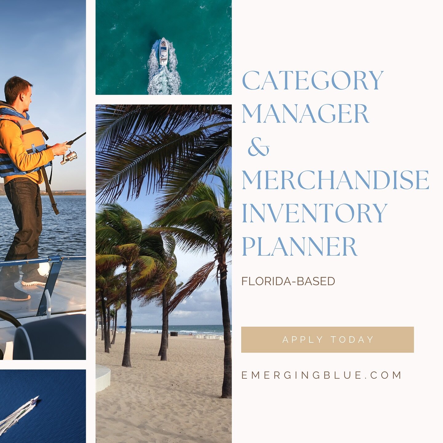 Two exciting new roles with an outdoor brand based in Florida! If you or someone you know may be interested, check them out at emergingblue.com

#hiring #outdoorbrand #merchandising #outdoor #jobs #careers #floridajobs #planning #categorymanagement #