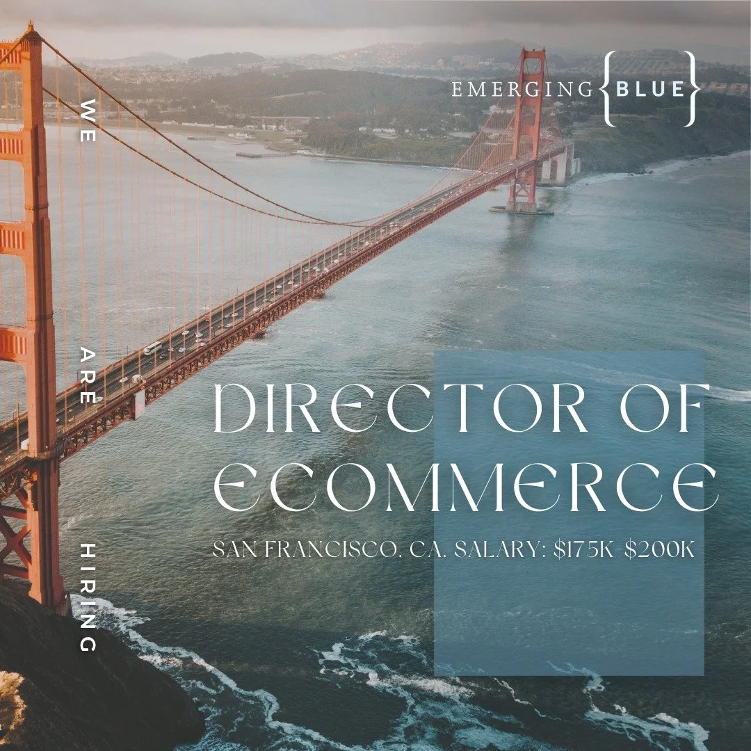 Exciting leadership opportunity in SF! We are seeking a data-driven Director of Ecommerce to lead and grow our client&rsquo;s digital retail business. This individual will oversee their largest revenue channel and combine strategic leadership with ha
