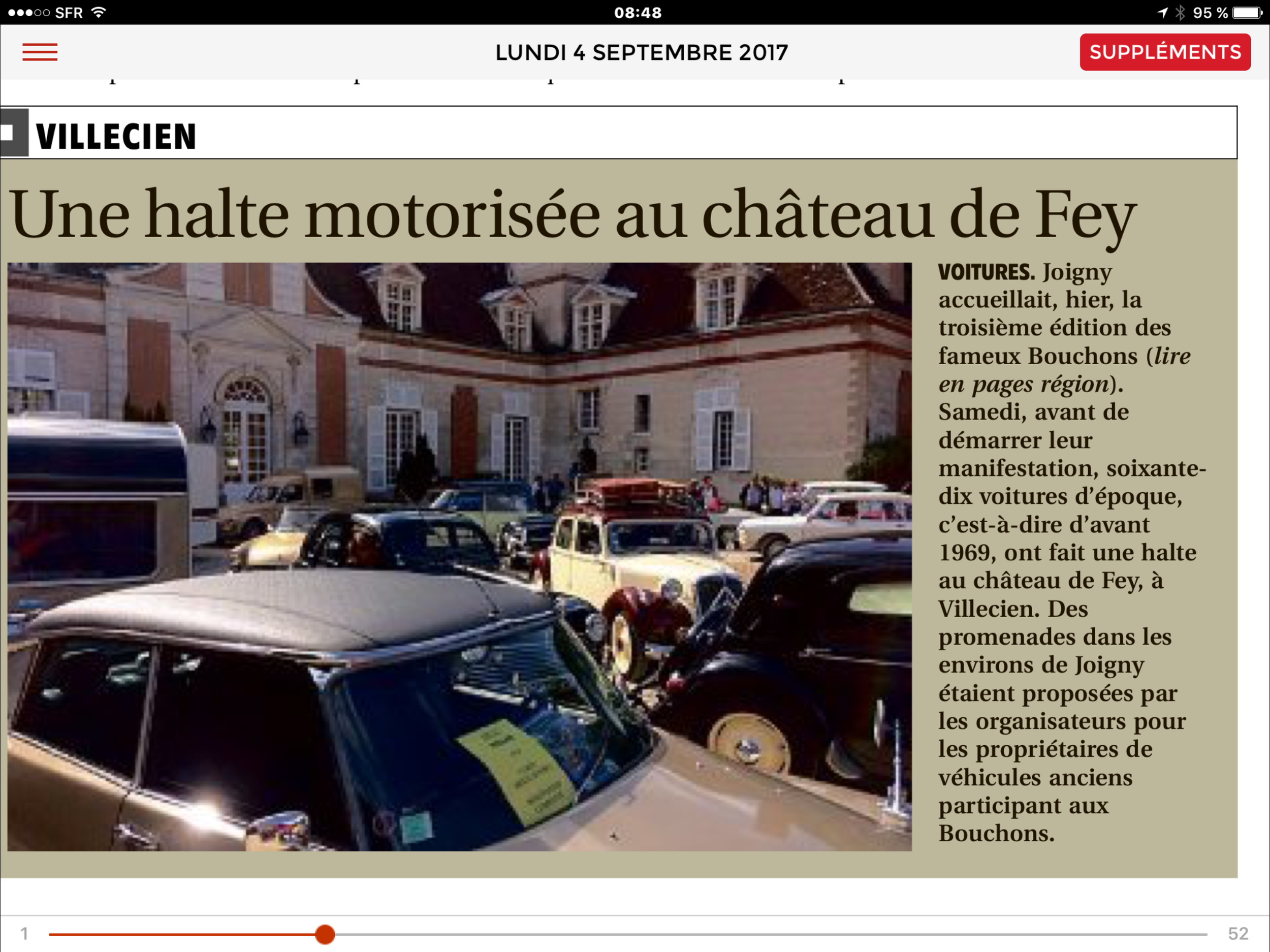 Article tiré de l'Yonne Républicaine du 4 Septembre 2017