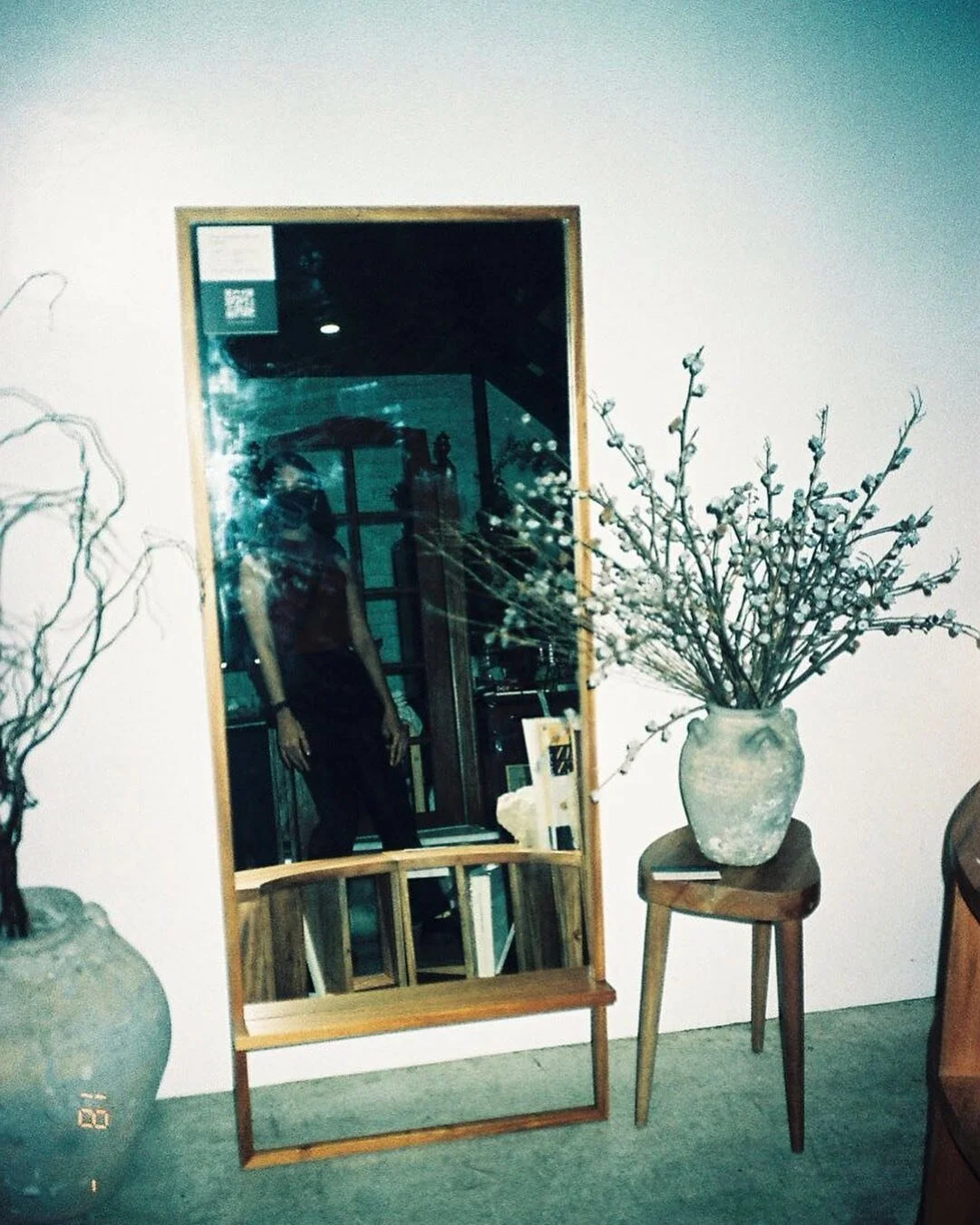 Full Length Mirror and Triangular Curved Stool on display at our pop-up last year. New things in the works and coming very soon 💗